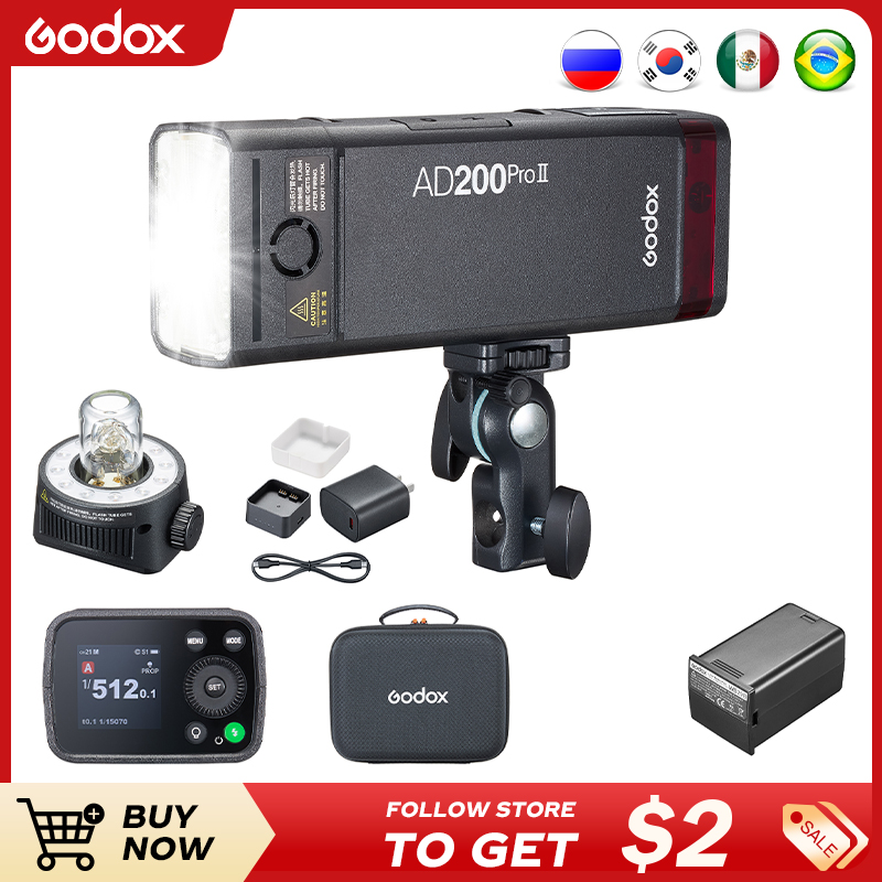 Godox AD200ProII TTL 2.4G Карм – обзор и цена Photography Lighting Kit Godox
