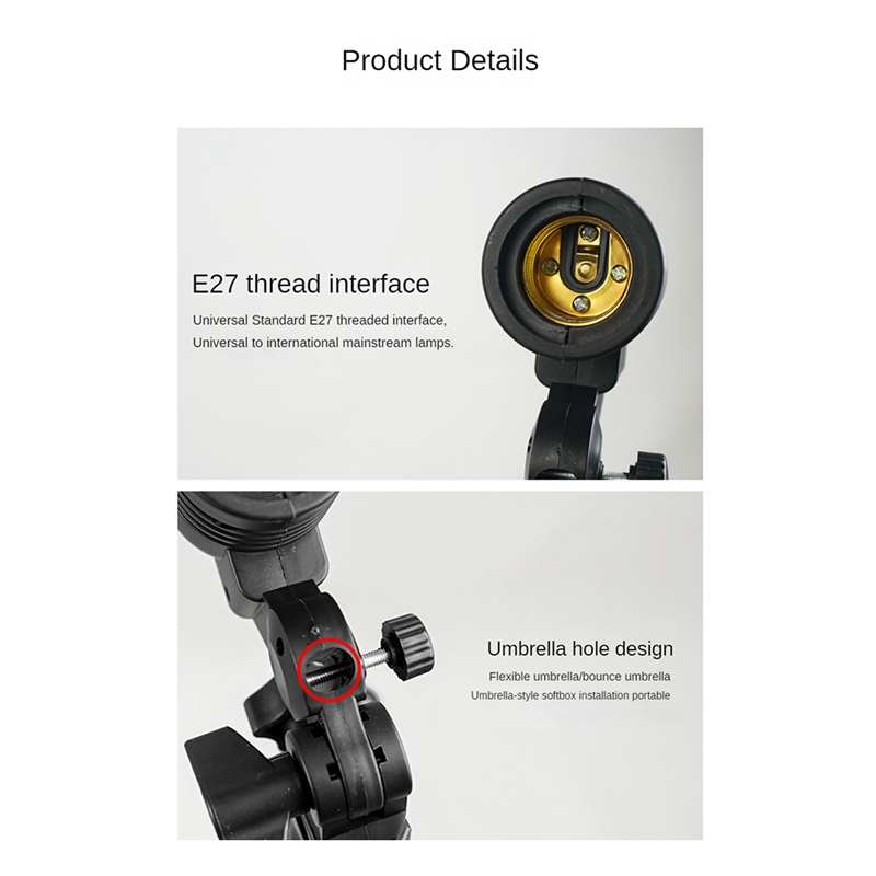 Фотостудийная лампа E27 с кабе – обзор и цена Photography Lighting Mount
