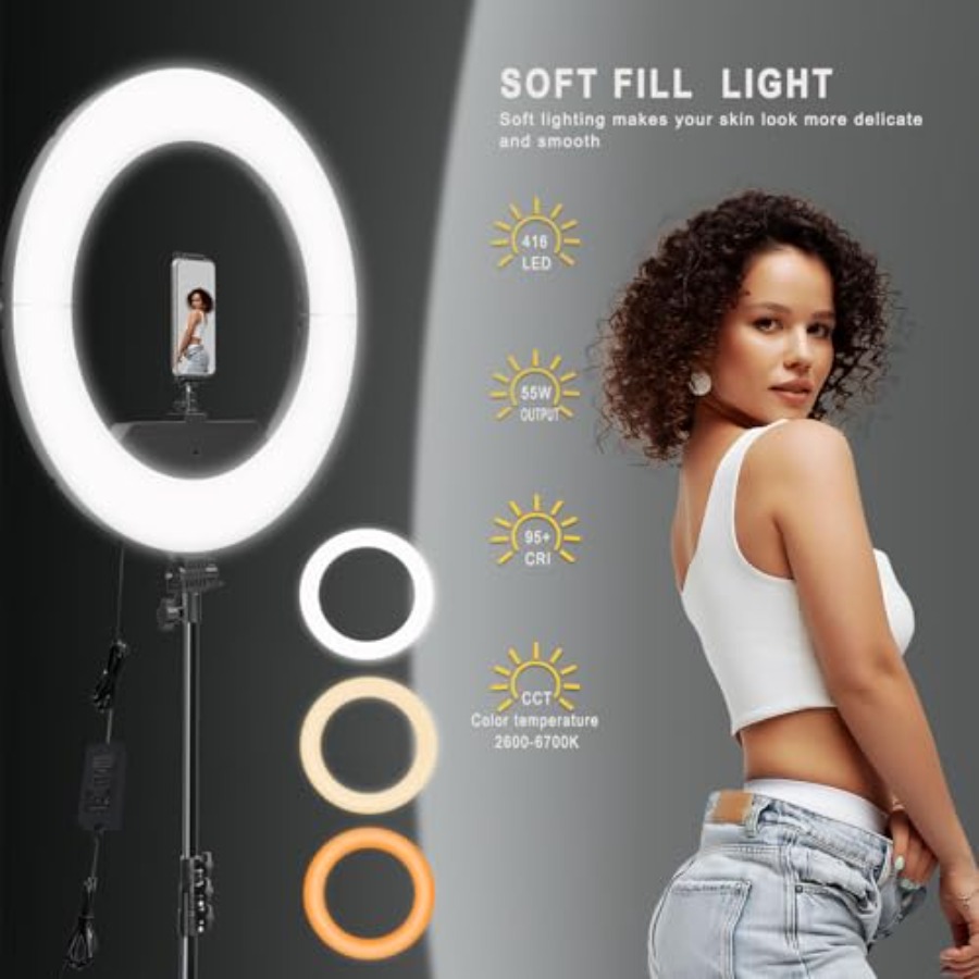 Комплект кольцевой лампы 18 дю – обзор и цена Led Ring Light 18