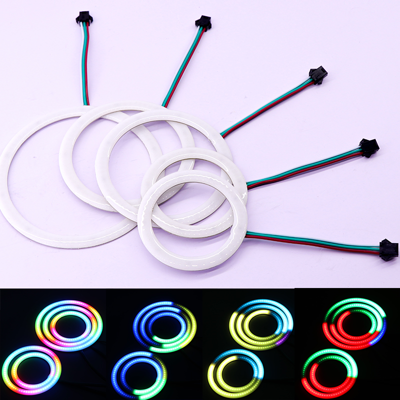 5В/12В WS2812B RGB COB кольцев – обзор и цена Led Ring Light 18